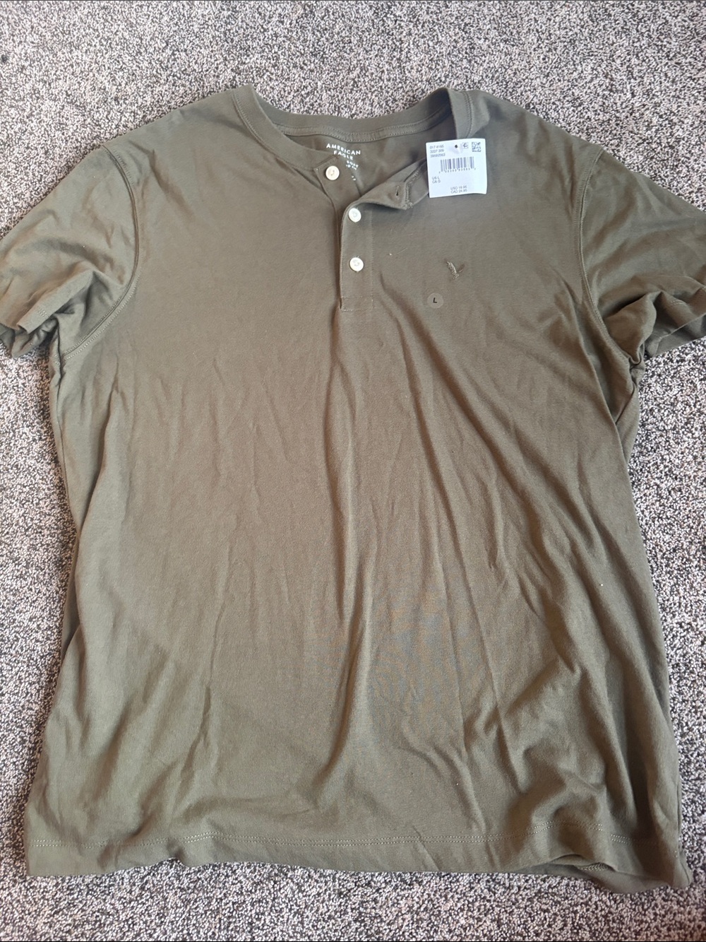 Men’s American Eagle Outfitters Olive Green Henley Shirt